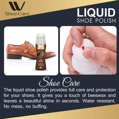 Liquid Shoe Polish Brown | 2.53 fl oz | WBM SHOE CARE